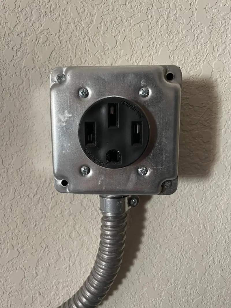 NEMA 14-50 outlet installed for Smart Home Electrical in Fort Edward